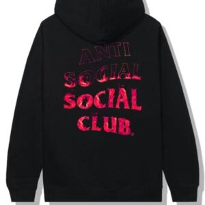 Anti Social Social Club A Fire Inside Pink Flame Hoodie – Black