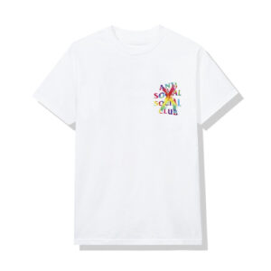 Anti Social Social Club Cancelled Rainbow Tee – White