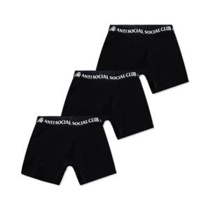 Anti Social Social Club Jacquard Logo Boxer Briefs 3-Pack black Shorts