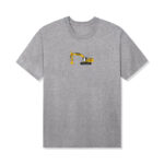 ASSC X CAT Excavator Tee front Ath Heather