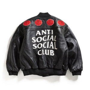 ASSC PETAL TO THE METAL LEATHER VARSITY JACKET Back