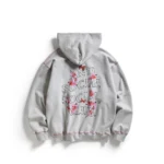 CONTRAST STITCH HOODIE - GRAY