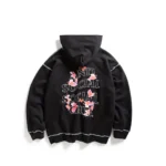 CONTRAST STITCH HOODIE - black back