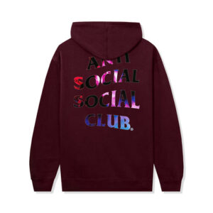 assc scream hoodie Maroon back