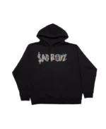 ANTI PILL HOODIE Front - BLACK