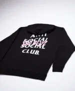 ANTI PINK BOX LOGO HOODIE - BLACK BACK TILT