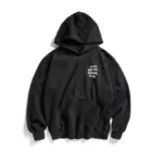 ASSC WEATHERED HOODIE BLACK FRONT