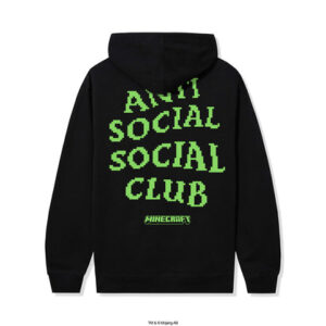 ASSC x Minecraft Pixel Logo Hoodie Black Back