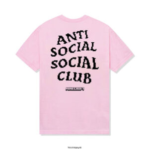 ASSC x Minecraft Pixel Logo Tee Pink front
