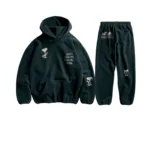 ASSC x Peanuts Feeling Funny Polar Fleece Sweats Full Set Green Front